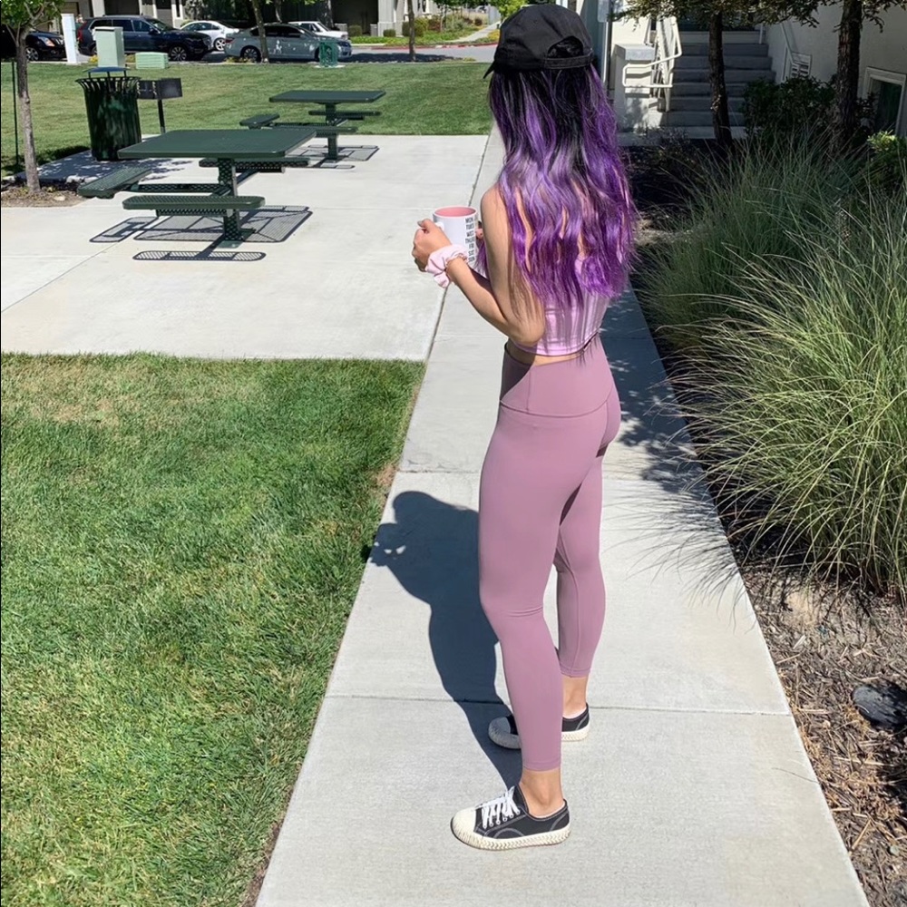 LAST ☝️ PAIR!! 1x Mauve Pink Smooth pocket leggings